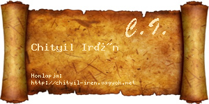 Chityil Irén névjegykártya